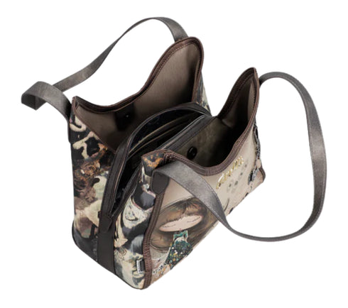 Poseta casual, dama, ANEKKE 41702-203, gri, piele ecologica